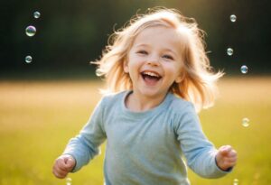 Image depicting a child smiling confidently, symbolizing the development of self-esteem in childhood.